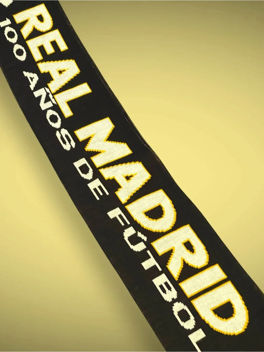 VTG Adidas Real Madrid Centenary Scarf 1902-2002 100 Años De Fútbol Knit Black